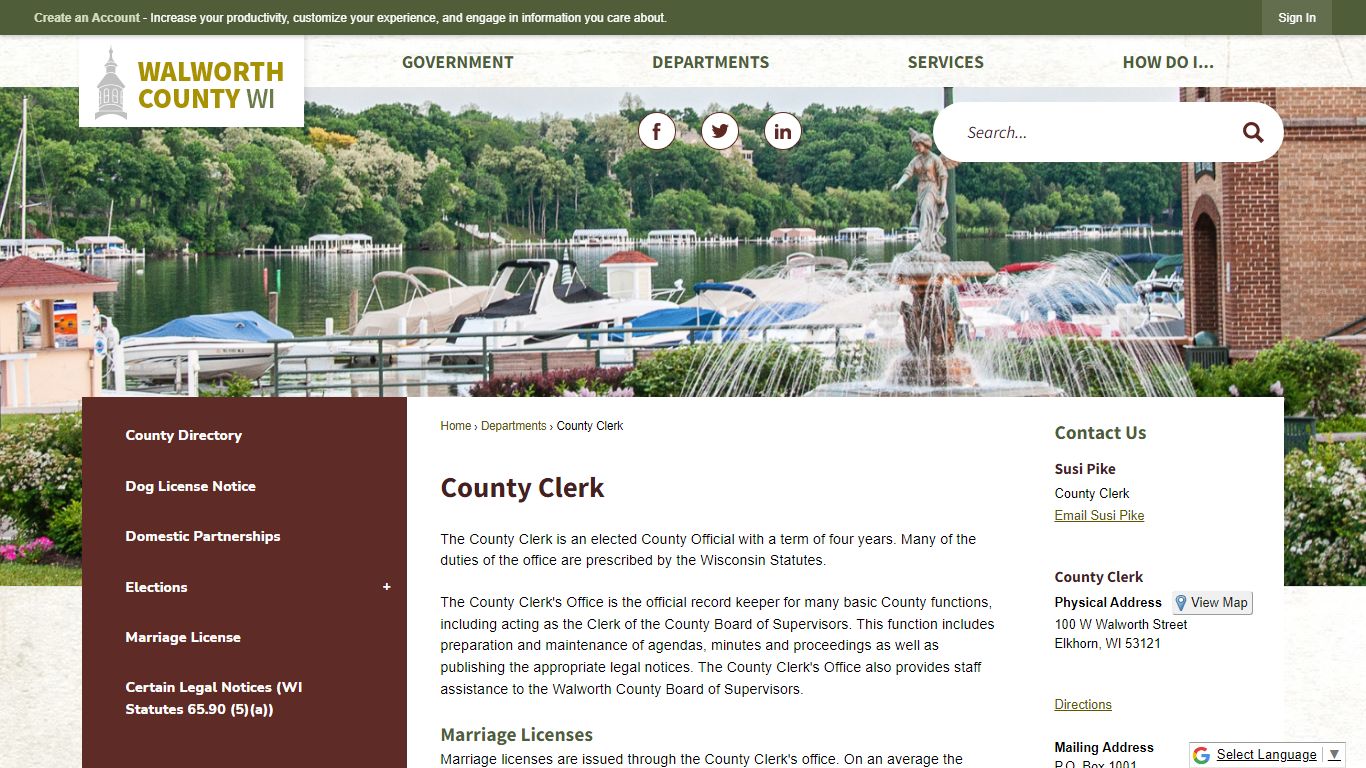 County Clerk | Walworth County, WI