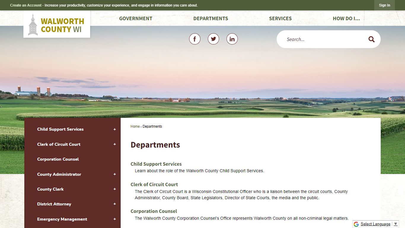 Departments | Walworth County, WI