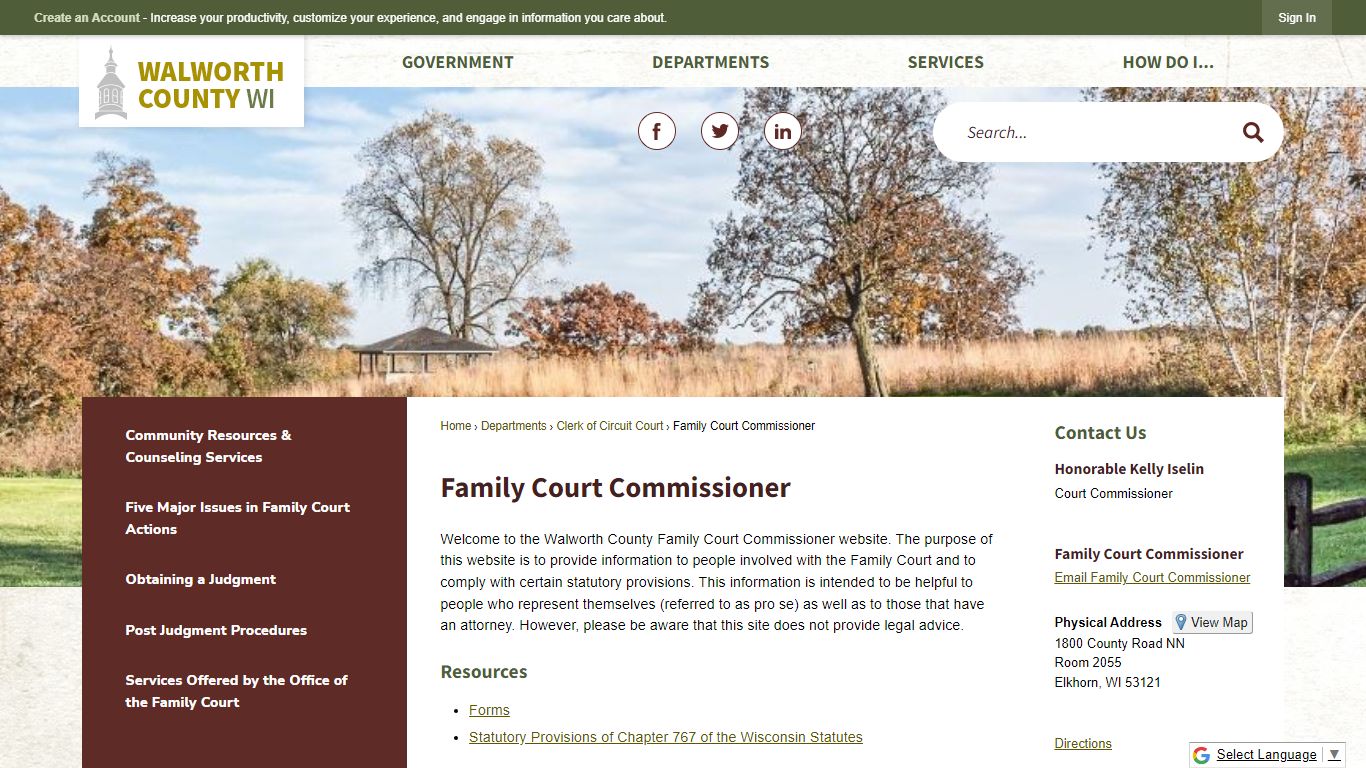 Family Court Commissioner | Walworth County, WI